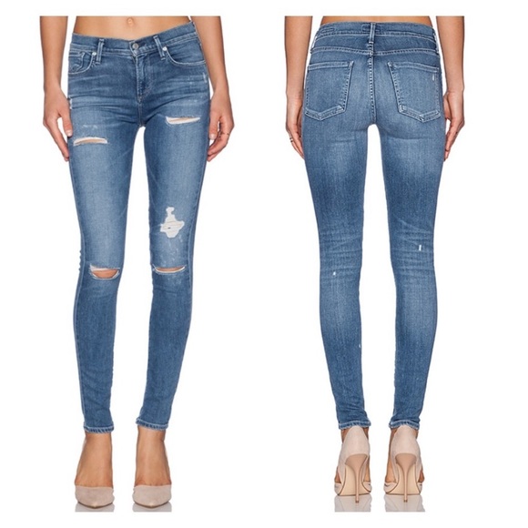 AGOLDE Sophie High Rise Skinny Distressed Jeans - Picture 2 of 16